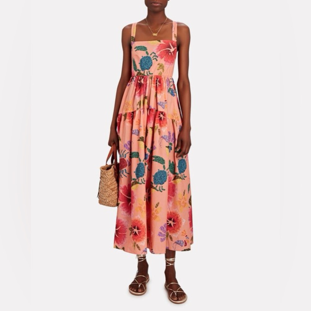 Farm Rio Floral Sea Midi Dress Small NWT